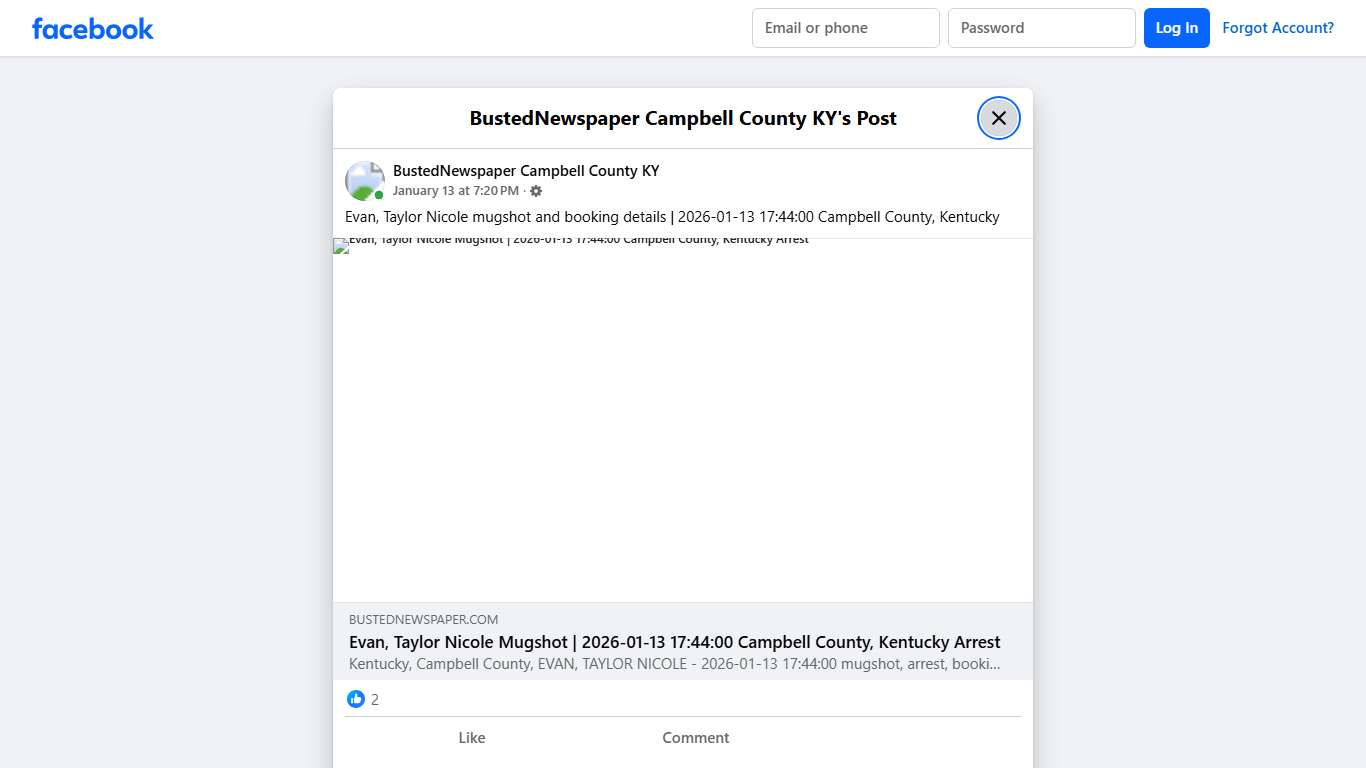 Evan, Taylor Nicole... - BustedNewspaper Campbell County KY | Facebook